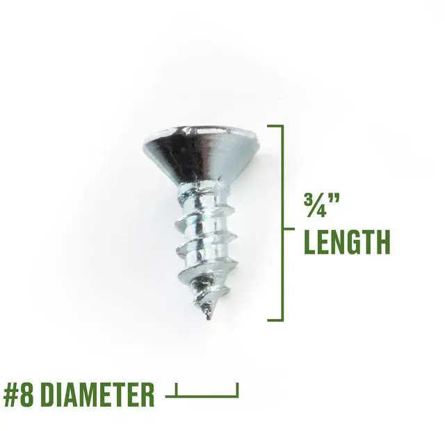 Alt view image 3 of 6 - Hillman Wood Screws #8 x 3/4" Steel Zinc Interior Phillips Silver 5 Pack 20 Pack