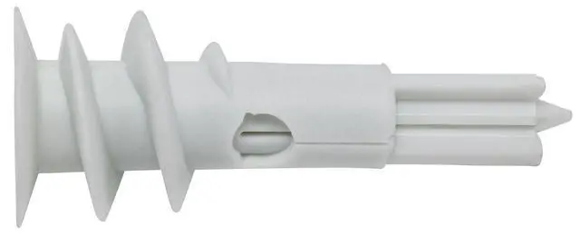 Alt view image 4 of 6 - Hillman #6 Nylon Pan Head Phillips Drywall Anchor Screws, 50lb, White, 8 Pack