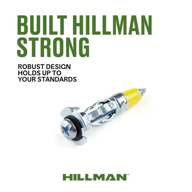 Alt view image 4 of 6 - Hillman Drywall Anchor Screws 1/8" x DS, Steel, Zinc, Corrosion Resistant, 60lbs, Silver, 12 Sets