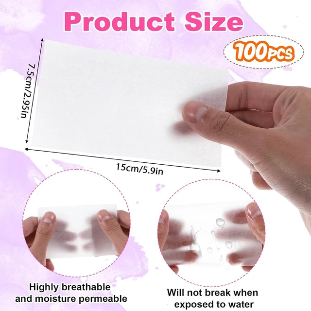 Alt view image 6 of 7 - 100PCS Disposable Salon Perm Papers, Thin End Papers for Hair Perm, High Temperature Resistance Hair Wrapping Paper, Curling Paper Styling Accessories for Home Cold and H
