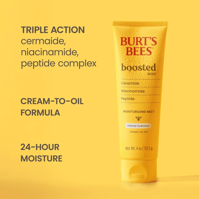 Alt view image 5 of 5 - Burt's Bees Boosted Body Moisturizing Melt Cream to Oil 4oz Tropical Scent
