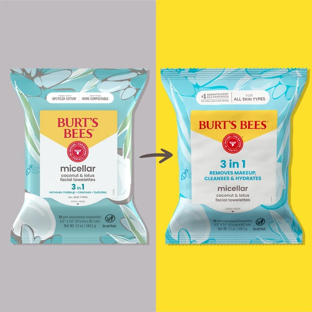 Alt view image 2 of 5 - Burt's Bees Micellar Coconut and Lotus 3-in-1 Makeup Removing and Cleansing Wipes, 30 Count