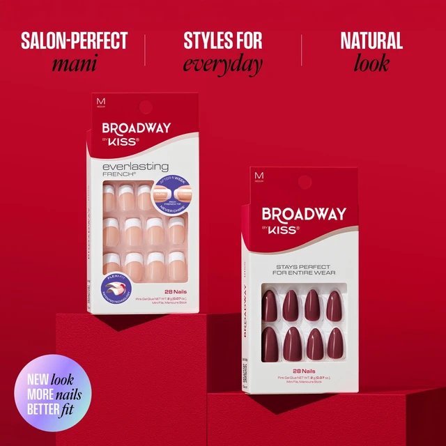 Alt view image 6 of 6 - Broadway by Kiss Color Press On Nails Love Again Blue Short Squoval 28 Count
