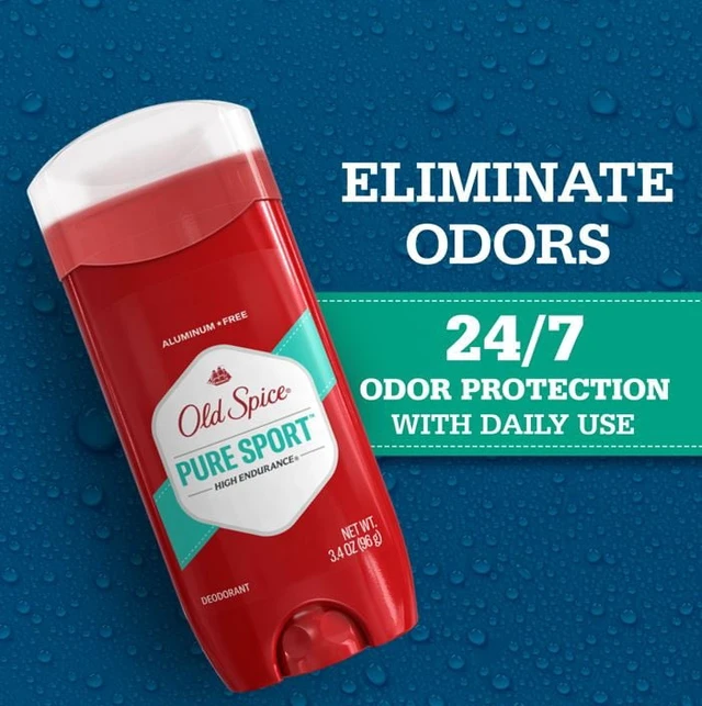 Alt view image 4 of 6 - Old Spice High Endurance Pure Sport Aluminum Free Deodorant for Men, 3.4 oz, Twin Pack
