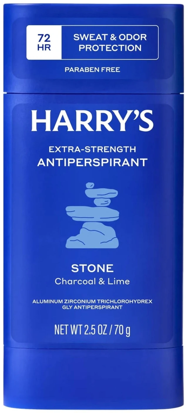 Main image of Harry's Extra-Strength Antiperspirant Deodorant for Men, Stone, 2.5 oz, Sweat and Odor Protection