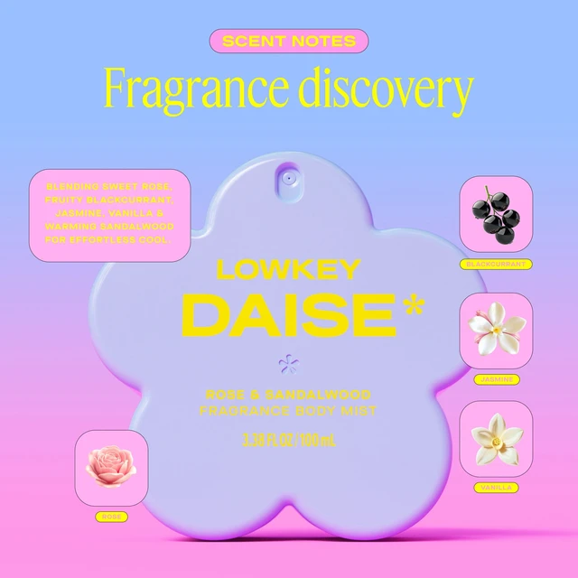 Alt view image 5 of 5 - DAISE Lowkey Fragrance Body Mist, Rose & Sandalwood, 100 mL
