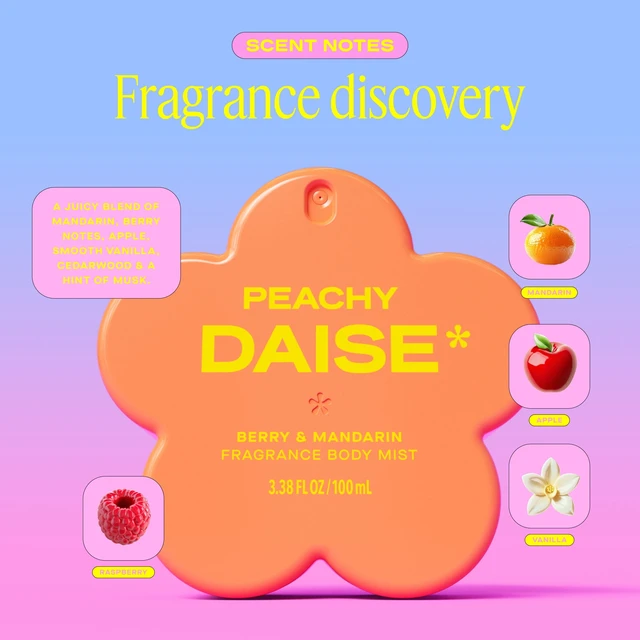 Alt view image 5 of 5 - DAISE Peachy Daise Fragrance Body Mist Berry & Mandarin, 100mL
