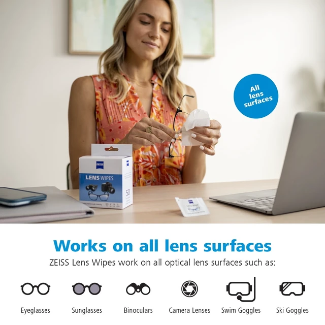 Alt view image 3 of 4 - ZEISS Gentle and Thorough Cleaning Eyeglass Lens Cleaner Wipes, 100Count