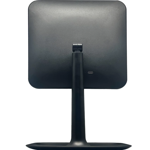 Alt view image 3 of 6 - Mainstays LED Lighted Vanity Makeup Mirror, 5X Magnifying, with Storage Tray, Rich Black Finish