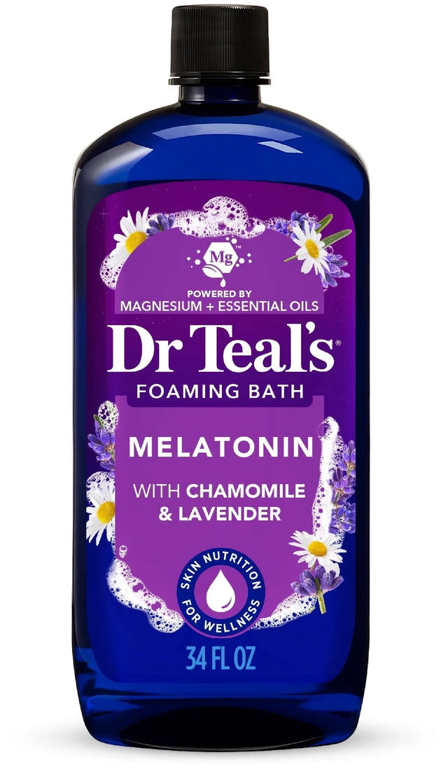 Main image of Dr Teal's Sleep Foaming Bath with Melatonin, Lavender & Chamomile Essential Oils, 34 fl oz
