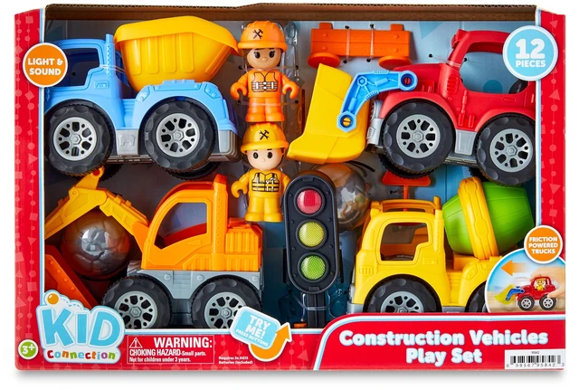 Main image of Kid Connection Construction Vehicles Play Set, 12 Pieces, Toddler Toys