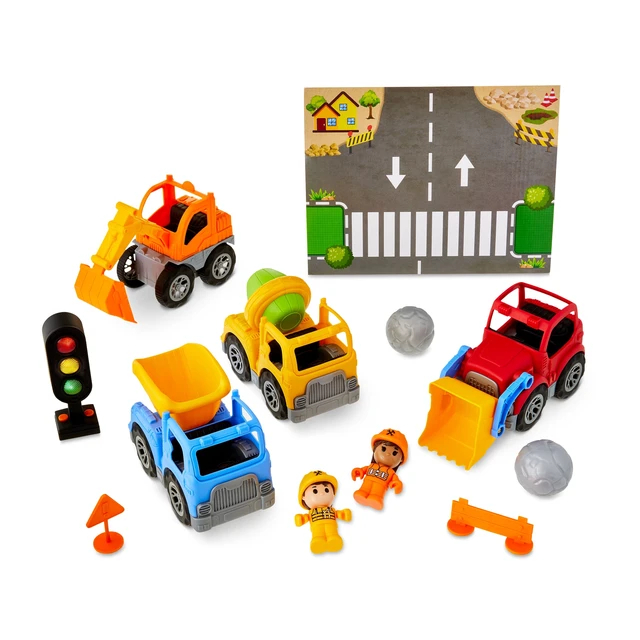 Alt view image 5 of 5 - Kid Connection Construction Vehicles Play Set, 12 Pieces, Toddler Toys