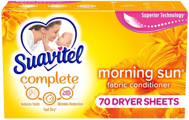 Main image of Suavitel Complete Dryer Sheets Fabric Conditioner Morning Sun Scent 70 Count
