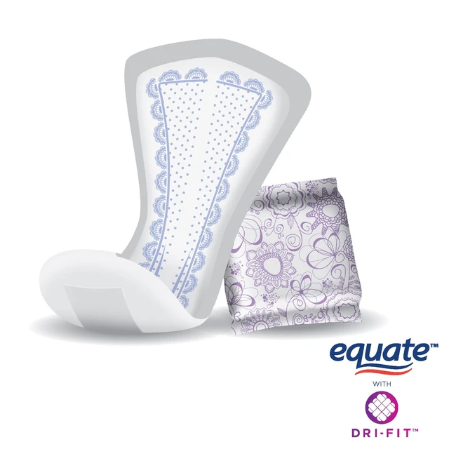 Alt view image 4 of 6 - Equate Women's Overnight Incontinence Pads Extra Protection 30 Count