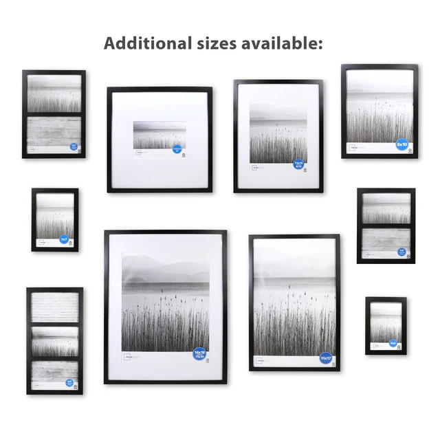 Alt view image 4 of 7 - Mainstays 11x14 Black Gallery Picture Frame Matted to 8x10