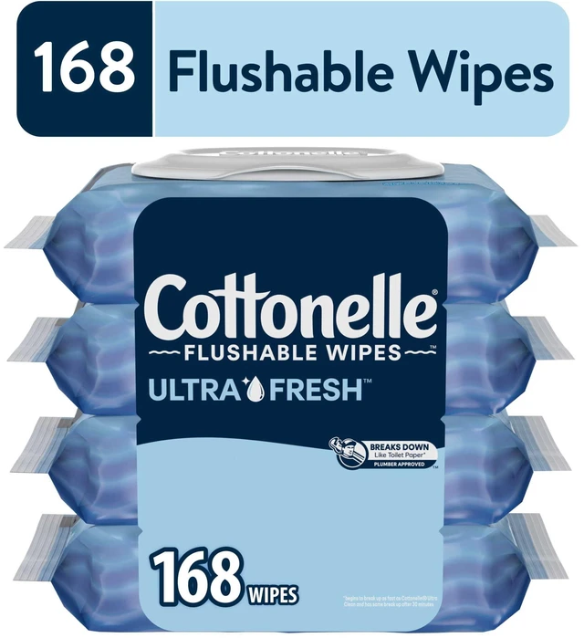 Main image of Cottonelle Ultra Fresh Flushable Wet Wipes 4 Flip-Top Packs