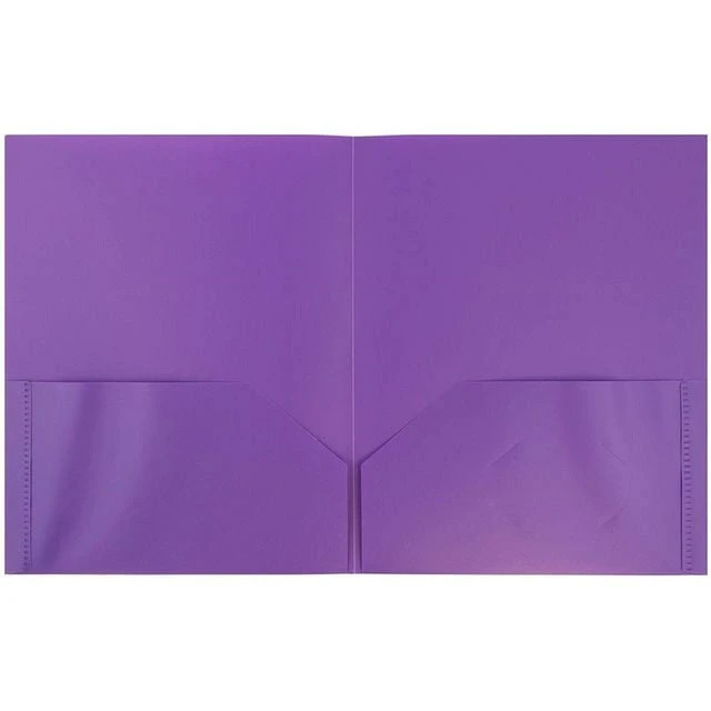 Alt view image 6 of 6 - JAM Paper Plastic 2 Pocket Folders, Assorted Primary Colors, 6 Pack