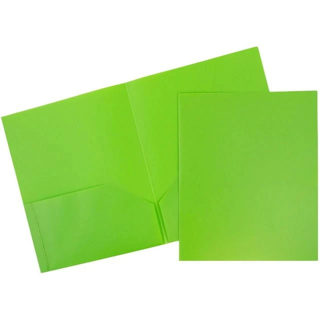 Alt view image 3 of 6 - JAM Paper Plastic 2 Pocket Folders, Assorted Primary Colors, 6 Pack