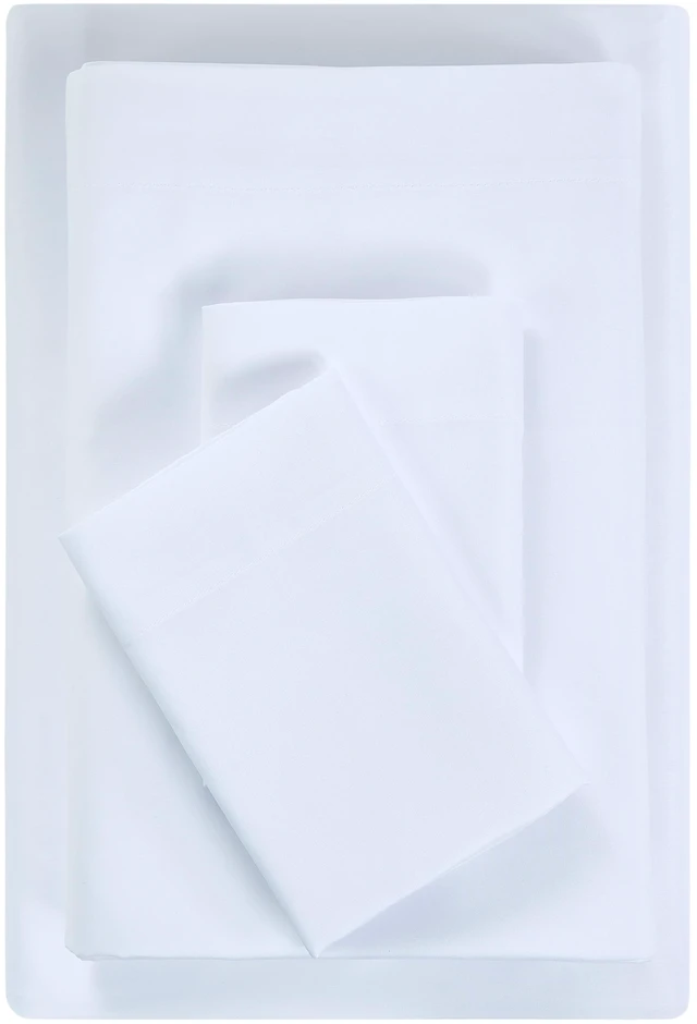 Main image of Mainstays Basic Value Microfiber Bed Sheet Set, Arctic White, Full, 4-Piece