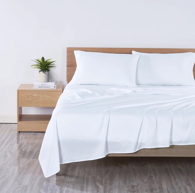 Alt view image 2 of 6 - Mainstays Basic Value Microfiber Bed Sheet Set, Arctic White, Full, 4-Piece