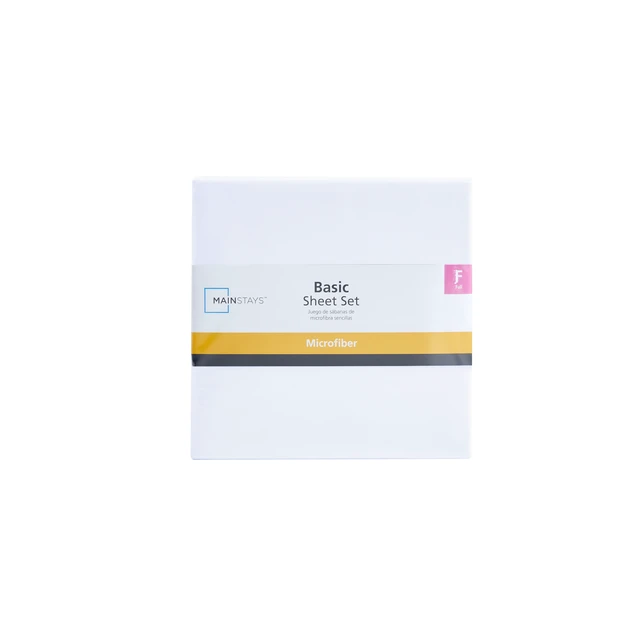 Alt view image 3 of 6 - Mainstays Basic Value Microfiber Bed Sheet Set, Arctic White, Full, 4-Piece