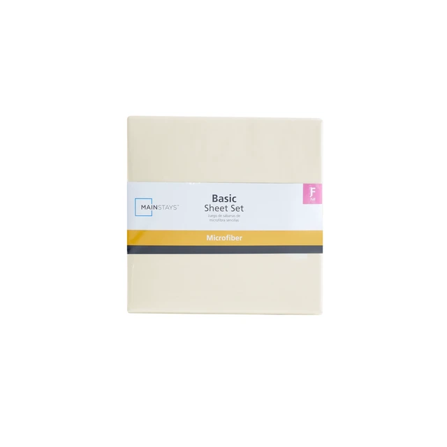 Alt view image 5 of 6 - Mainstays Full Microfiber 4-Piece Bed Sheet Set, Fresh Ivory