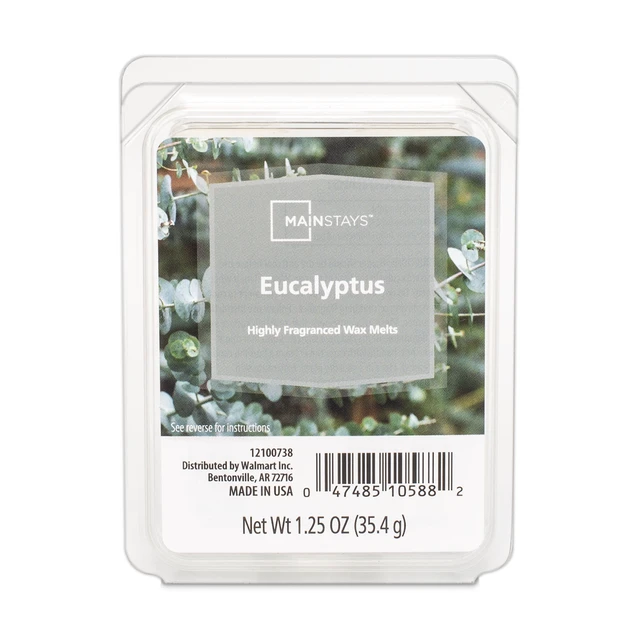Alt view image 6 of 6 - Mainstays Eucalyptus Scented Wax Melt, 1.25oz, 6 Pack