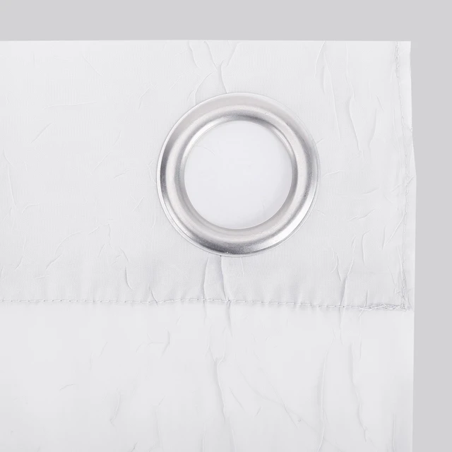 Alt view image 4 of 7 - Mainstays Marjorie Crushed Sheer Voile Grommet White Curtain Panel
