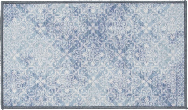 Main image of Mainstays 18in x 30in Teal Medallion Indoor Rug