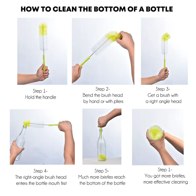 Alt view image 7 of 7 - ALINK 16 Inch Long Bottle Brush Cleaner for Washing Wine/Beer/Sport Well/Thermos/Glass, Hummingbird Feeder and Long Narrow Neck Sport Bottles