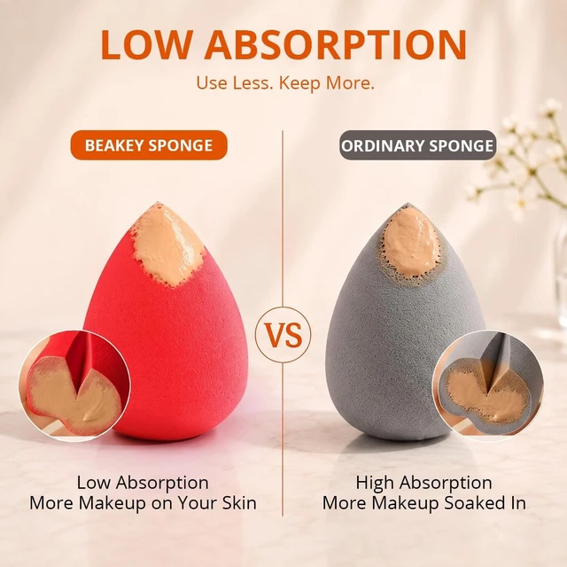 Alt view image 3 of 6 - BEAKEY 5-Pack Makeup Sponge Set, Foundation Beauty Sponges and Soft Blenders