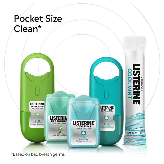 Alt view image 7 of 7 - Listerine PocketPaks Breath Strips Freshburst 24 Count (Pack of 3)