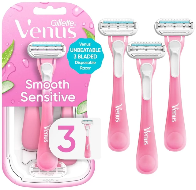 Main image of Gillette Venus Sensitive Women's Disposable Razors, 3-Pack