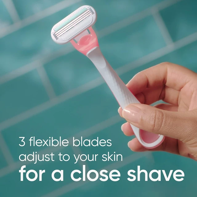 Alt view image 5 of 6 - Gillette Venus Sensitive Women's Disposable Razors, 3-Pack