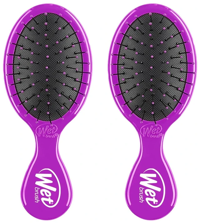 Main image of Wet Brush Mini Detangler Hair Brush, Pink, Ultra-Soft IntelliFlex Bristles, Pain-Free, Travel Size, All Hair Types