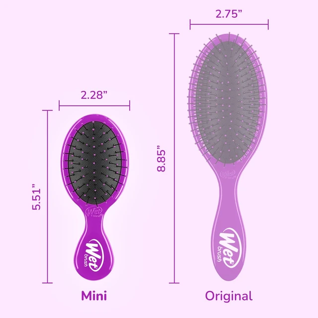 Alt view image 4 of 6 - Wet Brush Mini Detangler Hair Brush, Pink, Ultra-Soft IntelliFlex Bristles, Pain-Free, Travel Size, All Hair Types