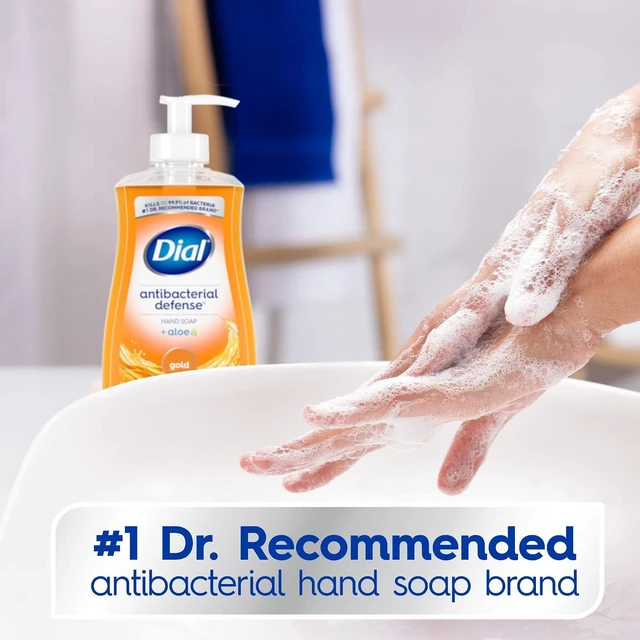Alt view image 2 of 6 - Dial Antibacterial Defense Liquid Hand Soap + Aloe, Gold Scent, 11 Fl Oz (Pack of 4), Dermatologist-Tested, Gentle Formula
