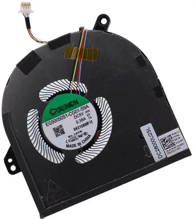 Alt view image 5 of 5 - GPU Graphics Cooling Fan PN CN1MT 0CN1MT, Model EG50050S1-CG01-S9A, DC 5V 0.38A 4-Pin PWM Replacement Fan Compatible with Dell XPS 15 9500 9510 Precision 5550 5560 Notebook Workstation