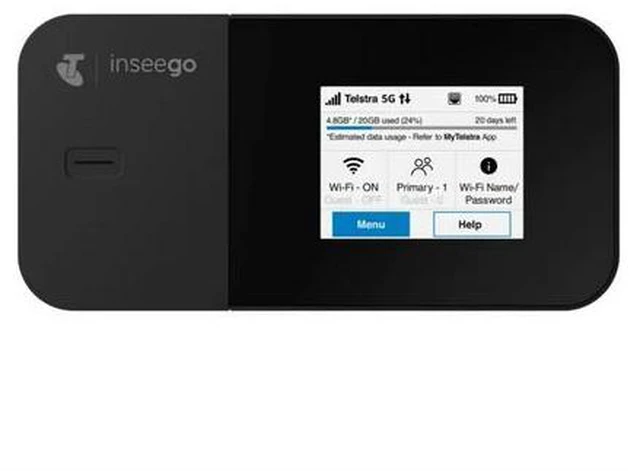 Main image of Inseego MiFi X Pro 5G M3200 Mobile Hotspot Router, Dual Band WiFi 6 Portable 5G LTE Wireless Modem with RJ45 Ethernet Port & 2.4 Inch Touch Screen