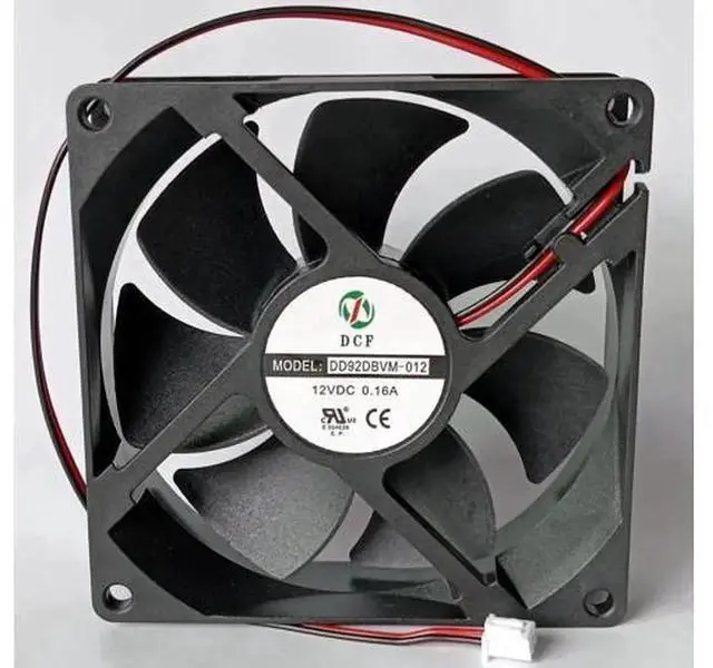 Main image of DD92DBVM-012 DC Brushless Cooling Fan, 9025 90mm x 25mm DC 12V 0.16A 2-Pin Axial Exhaust Replacement Fan for Cabinet, Wine Cooler, Power Supply Heat Dissipation