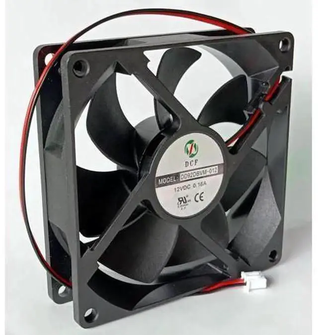 Alt view image 5 of 6 - DD92DBVM-012 DC Brushless Cooling Fan, 9025 90mm x 25mm DC 12V 0.16A 2-Pin Axial Exhaust Replacement Fan for Cabinet, Wine Cooler, Power Supply Heat Dissipation