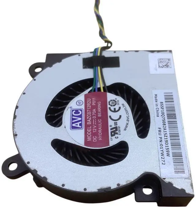 Alt view image 3 of 7 - New Replacement CPU Cooling Fan, 4-Pin PWM Cooler for Lenovo IdeaCentre AIO 730S-24IKB All-in-One Desktop, PN 01YW272 F0DY0029US 01MN751, Fan Model BAZC0712R2U BSC0712MC