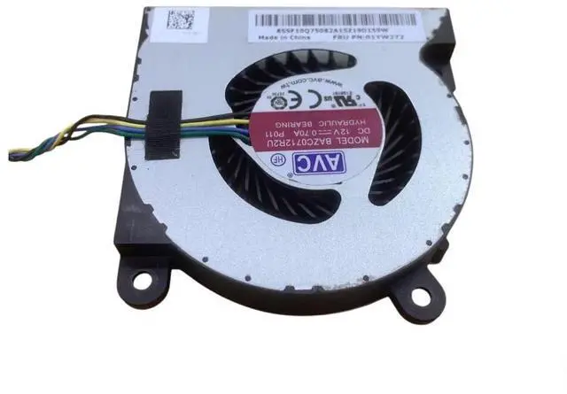 Alt view image 5 of 7 - New Replacement CPU Cooling Fan, 4-Pin PWM Cooler for Lenovo IdeaCentre AIO 730S-24IKB All-in-One Desktop, PN 01YW272 F0DY0029US 01MN751, Fan Model BAZC0712R2U BSC0712MC