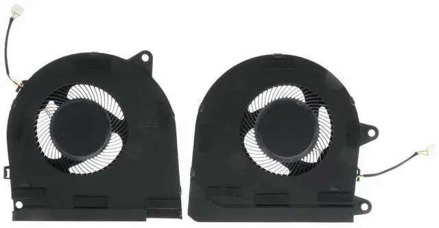 Alt view image 2 of 4 - New CPU GPU Cooling Fan Set, 4-Pin PWM Replacement Fan Compatible with Lenovo Yoga 730-15IKB 730-15IWL Laptop, PN 5F10Q96471, CPU DFS541105FC0T DC28000KQF0, GPU DFS2000058M0T DC28000KPF0