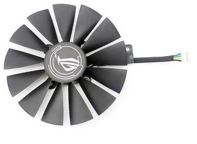 Alt view image 3 of 7 - Pair GPU Graphics Card Cooling Fan Set PLD10010S12H Fan-A & Fan-B, 95mm DC 12V 0.25A 4-Pin PWM Replacement Cooler Compatible with ASUS ROG Strix RX 470 RX 570 RX 580 GTX 1050 1050Ti Gaming Video Card