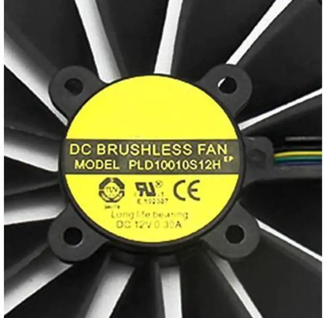 Alt view image 5 of 7 - Pair GPU Graphics Card Cooling Fan Set PLD10010S12H Fan-A & Fan-B, 95mm DC 12V 0.25A 4-Pin PWM Replacement Cooler Compatible with ASUS ROG Strix RX 470 RX 570 RX 580 GTX 1050 1050Ti Gaming Video Card