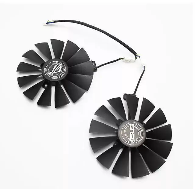 Alt view image 6 of 7 - Pair GPU Graphics Card Cooling Fan Set PLD10010S12H Fan-A & Fan-B, 95mm DC 12V 0.25A 4-Pin PWM Replacement Cooler Compatible with ASUS ROG Strix RX 470 RX 570 RX 580 GTX 1050 1050Ti Gaming Video Card