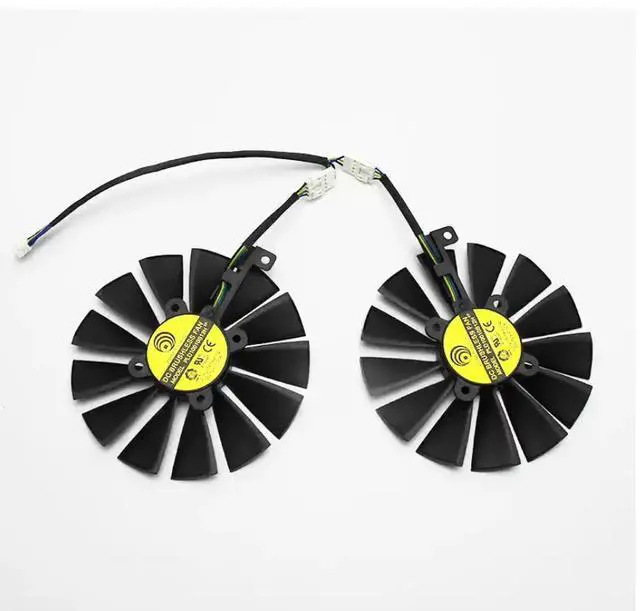 Alt view image 7 of 7 - Pair GPU Graphics Card Cooling Fan Set PLD10010S12H Fan-A & Fan-B, 95mm DC 12V 0.25A 4-Pin PWM Replacement Cooler Compatible with ASUS ROG Strix RX 470 RX 570 RX 580 GTX 1050 1050Ti Gaming Video Card