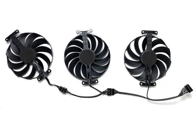 Alt view image 7 of 7 - 97mm Replacement Graphics Card Cooling Fan CF9015H12S T129215SU, DC12V 4Pin PWM GPU Video Card Cooler for ASUS ROG Strix RTX3060 3060Ti 3070 3080 3090 RX6700XT RX6800 Gaming PC Graphics Card