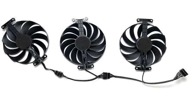 Alt view image 3 of 7 - 97mm Replacement Graphics Card Cooling Fan CF9015H12S T129215SU, DC12V 4Pin PWM GPU Video Card Cooler for ASUS ROG Strix RTX3060 3060Ti 3070 3080 3090 RX6700XT RX6800 Gaming PC Graphics Card